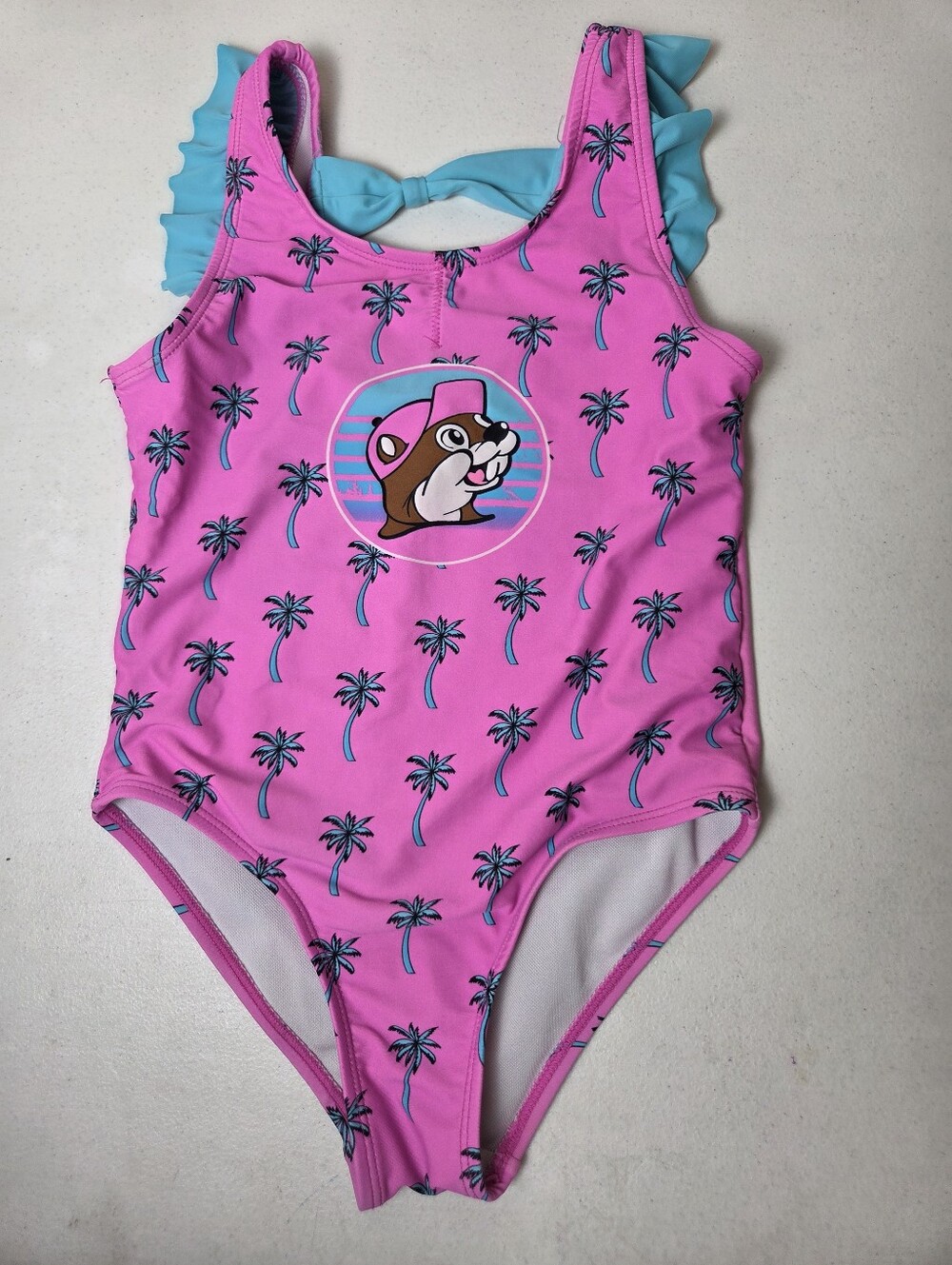 Swimsuit bucees girls swim beach pool vacations pink resort size 5